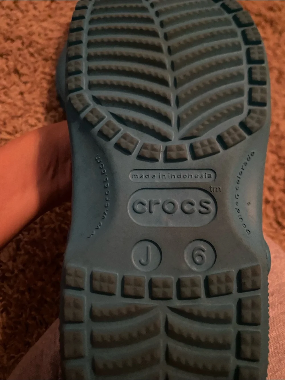 CROCS Big Kids Teal Classic Clog Sandals